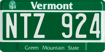 VT license plate NTZ924