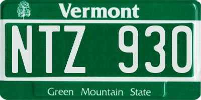 VT license plate NTZ930