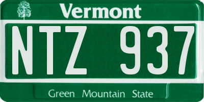 VT license plate NTZ937