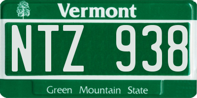 VT license plate NTZ938
