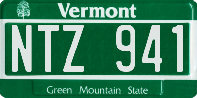 VT license plate NTZ941