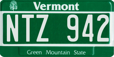 VT license plate NTZ942