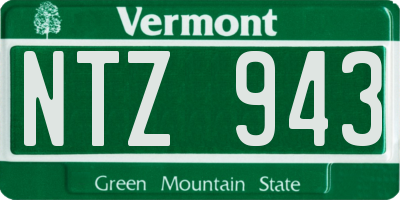 VT license plate NTZ943