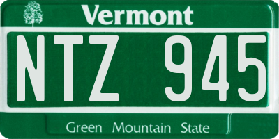 VT license plate NTZ945