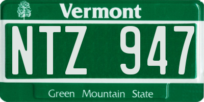 VT license plate NTZ947