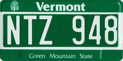 VT license plate NTZ948