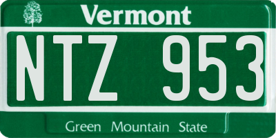VT license plate NTZ953