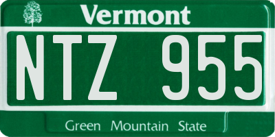 VT license plate NTZ955