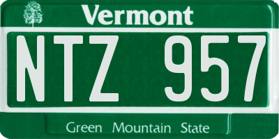 VT license plate NTZ957