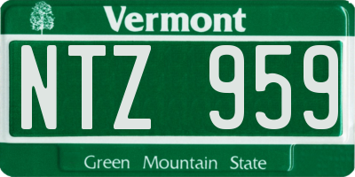 VT license plate NTZ959