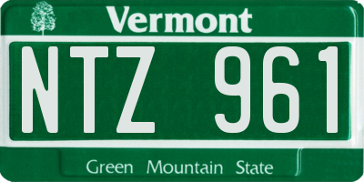 VT license plate NTZ961
