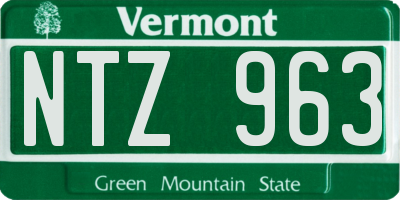 VT license plate NTZ963