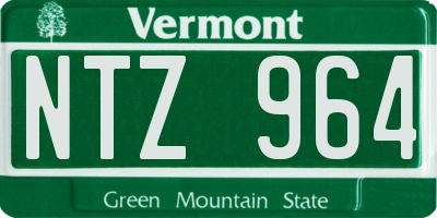 VT license plate NTZ964