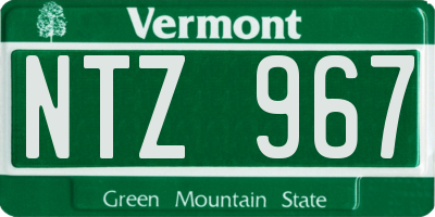 VT license plate NTZ967