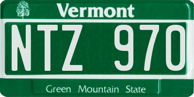 VT license plate NTZ970