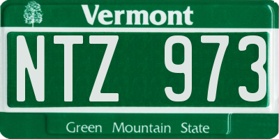 VT license plate NTZ973