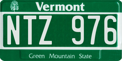 VT license plate NTZ976