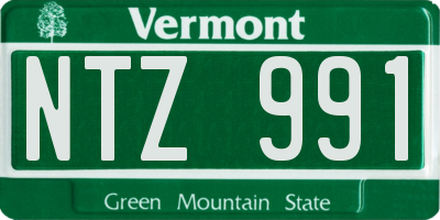 VT license plate NTZ991