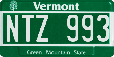 VT license plate NTZ993