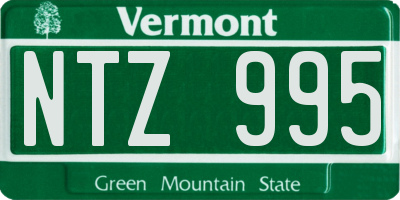 VT license plate NTZ995