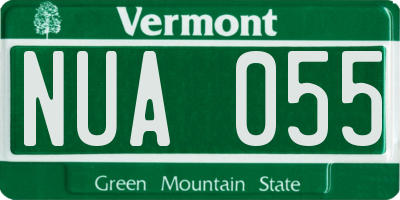 VT license plate NUA055