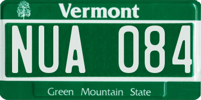 VT license plate NUA084