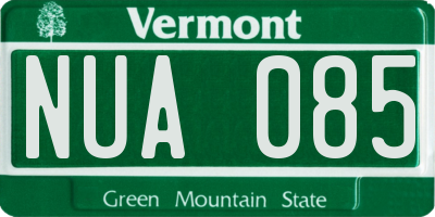 VT license plate NUA085