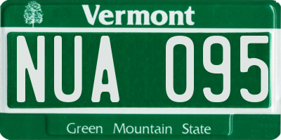 VT license plate NUA095