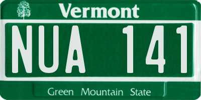 VT license plate NUA141