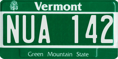 VT license plate NUA142