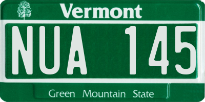 VT license plate NUA145