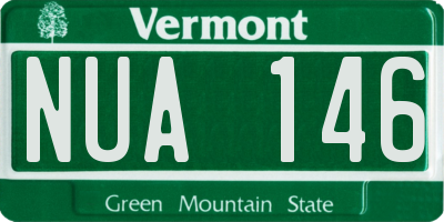VT license plate NUA146
