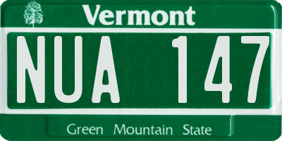 VT license plate NUA147