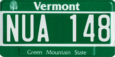 VT license plate NUA148