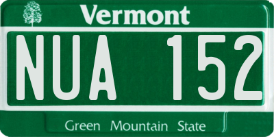VT license plate NUA152