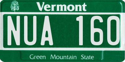VT license plate NUA160
