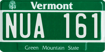 VT license plate NUA161