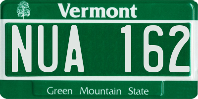 VT license plate NUA162