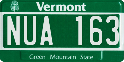 VT license plate NUA163