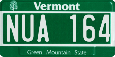 VT license plate NUA164