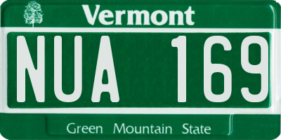 VT license plate NUA169