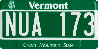 VT license plate NUA173