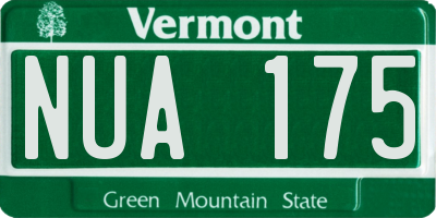 VT license plate NUA175