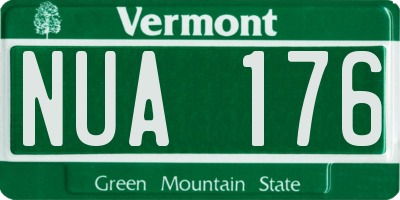 VT license plate NUA176