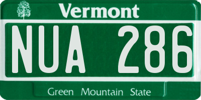 VT license plate NUA286