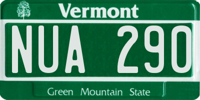 VT license plate NUA290