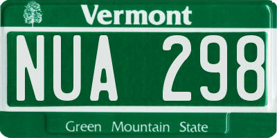VT license plate NUA298