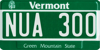 VT license plate NUA300