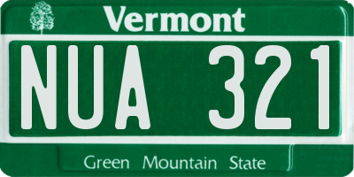 VT license plate NUA321
