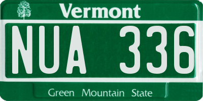 VT license plate NUA336